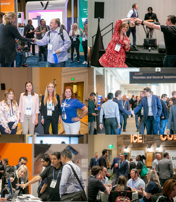 Photo collage of Enterprise Connect attendees