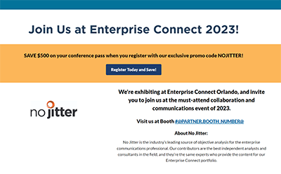 Enterprise Connect Sample Landing Page for Exhibitor Co-Marketing