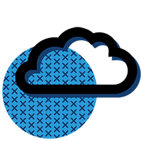 Enterprise Connect 2023 Unified Communications UCaaS Icon with a cloud overlaying a blue circle